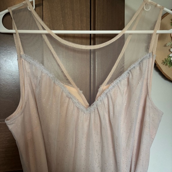 LC Lauren Conrad Runway Collection Layered Tulle Midi Dress Sparkly Size 10 - Picture 6 of 7